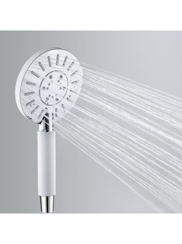 Tiger Handdouchekop "Akcent" zilverkleurig/wit - (B)12 x (H)23,9 x (D)6,7 cm