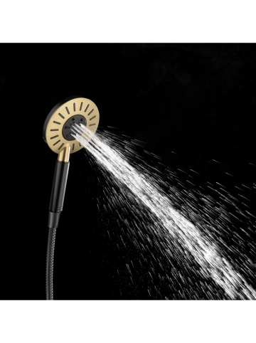 Tiger Handbrause "Akcent" in Schwarz/ Gold - (B)12 x (H)23,9 x (T)6,7 cm