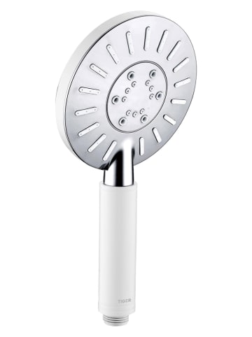 Tiger Regendouchegarnituur "Akcent" zilverkleurig/wit