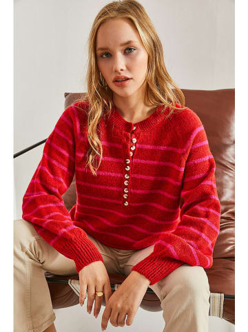 Bianco Lucci Pullover in Rot/ Rosa