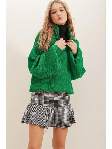 Trend Alaçatı Stili Sweter w kolorze zielonym