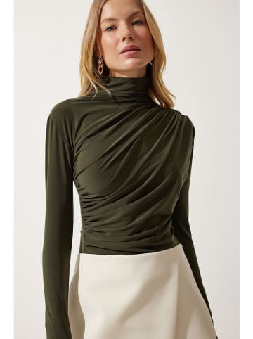 Happiness Istanbul Koszulka w kolorze ciemnozielonym