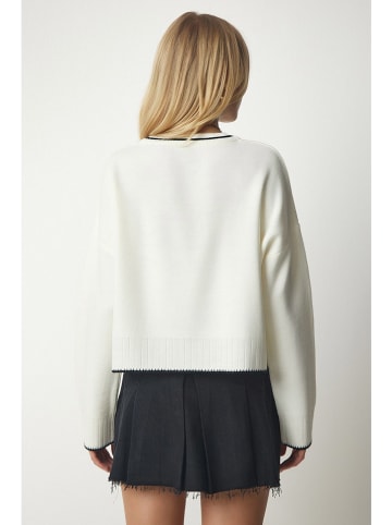 Happiness Istanbul Sweter w kolorze białym