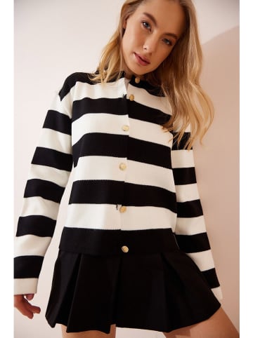 Happiness Istanbul Kardigan w kolorze czarno-białym