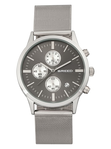 Breed Chronograaf "Espinosa" zilverkleurig/antraciet