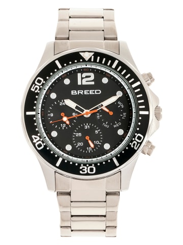 Breed Quarzuhr "Pegasus" in Silber/ Schwarz