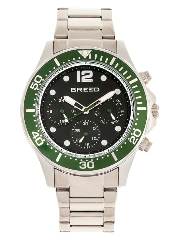 Breed Zegarek kwarcowy "Pegasus" w kolorze srebrno-czarno-oliwkowym