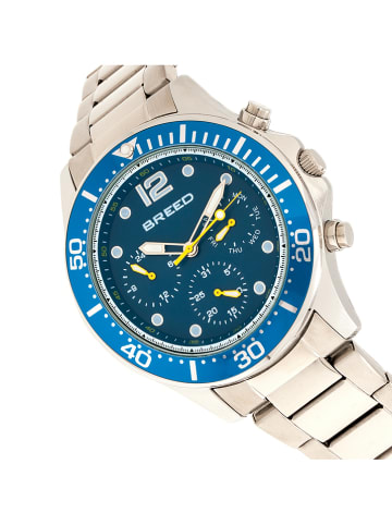 Breed Zegarek kwarcowy "Pegasus" w kolorze srebrno-niebieskim
