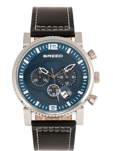 Breed Chronograf "Ryker" w kolorze srebrno-czarno-niebieskim