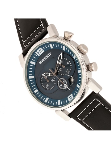 Breed Chronograf "Ryker" w kolorze srebrno-czarno-niebieskim