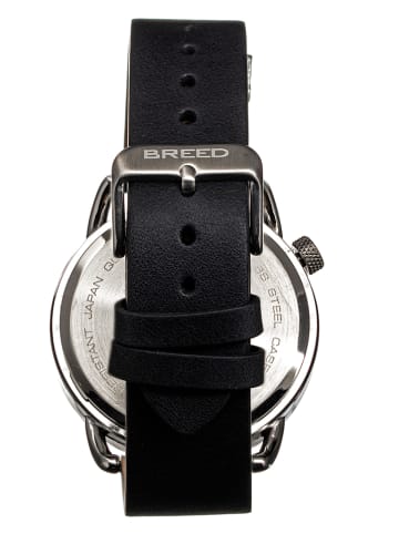 Breed Quarzuhr "Regulator" in Silber/ Schwarz/ Taupe