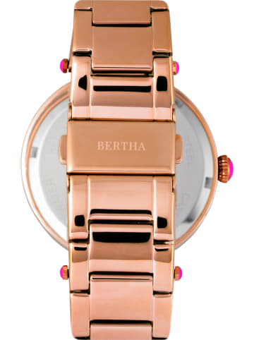 Bertha Quarzuhr "Camilla" in Roségold/ Schwarz