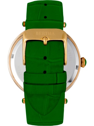 Bertha Quarzuhr "Camilla" in Gold/ Grün/ Schwarz