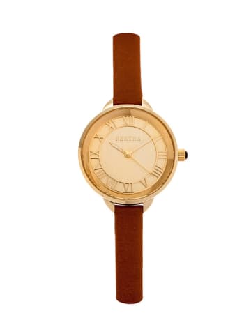 Bertha Quarzuhr "Madison" in Gold/ Braun