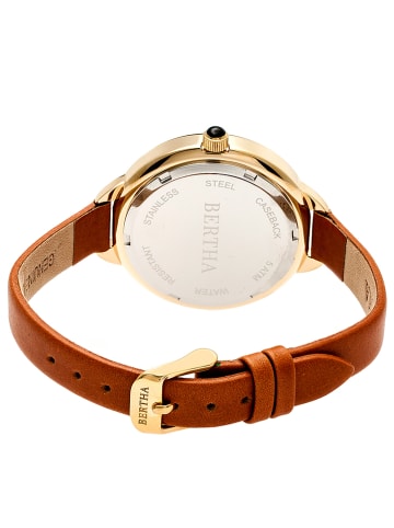 Bertha Quarzuhr "Madison" in Gold/ Braun