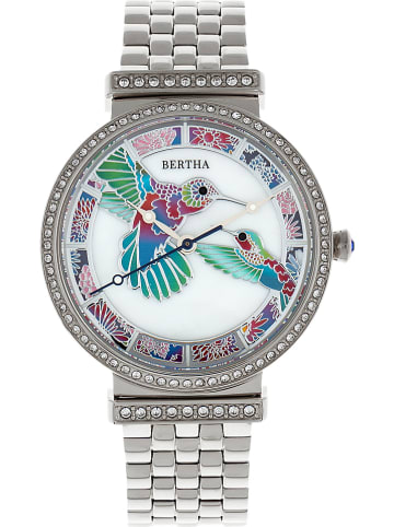 Bertha Kwartshorloge zilverkleurig