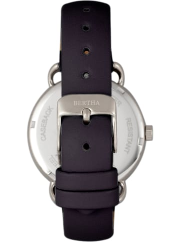 Bertha Zegarek kwarcowy "Gwen" w kolorze srebrno-czarnym