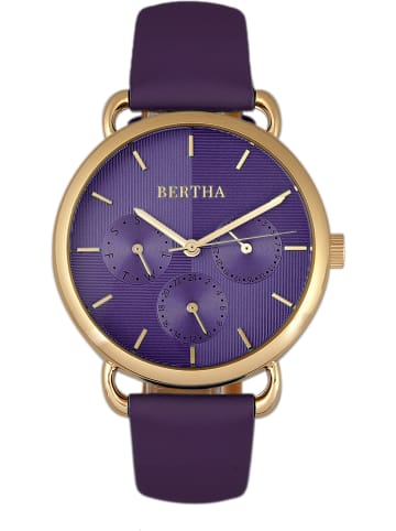 Bertha Zegarek kwarcowy "Gwen" w kolorze złoto-fioletowym