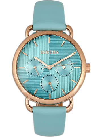 Bertha Quarzuhr "Gwen" in Roségold/ Türkis