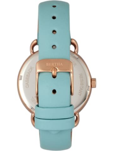 Bertha Kwartshorloge "Gwen" roségoudkleurig/turquoise