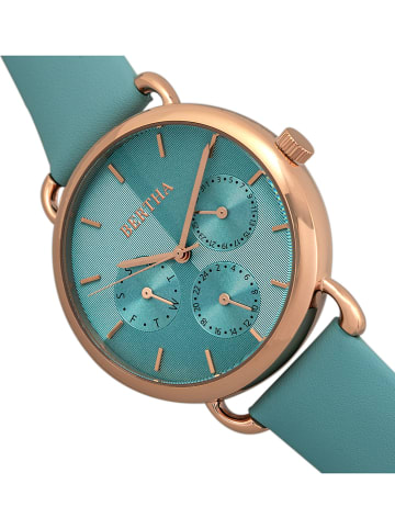 Bertha Quarzuhr "Gwen" in Roségold/ Türkis