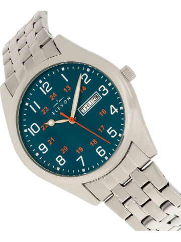 Elevon Quarzuhr "Gann" in Silber/ Petrol