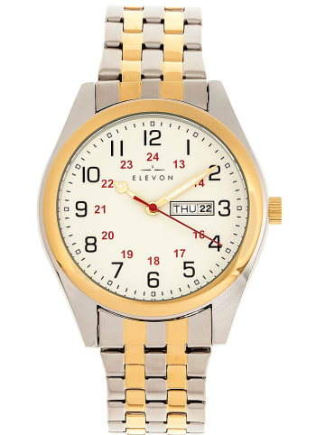Elevon Zegarek kwarcowy "Gann" w kolorze srebrno-złoto-białym