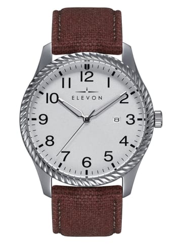 Elevon Quarzuhr ''Crosswind'' in Braun/ Silber/ Weiß