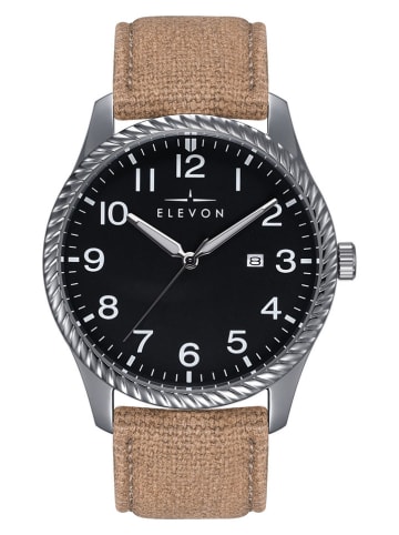 Elevon Quarzuhr ''Crosswind'' in Beige/ Silber/ Schwarz