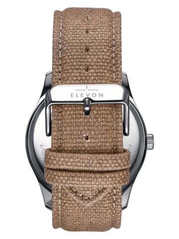 Elevon Kwartshorloge "Crosswind" bruin/zilverkleurig/zwart