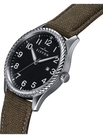 Elevon Quarzuhr ''Crosswind'' in Khaki/ Silber/ Schwarz
