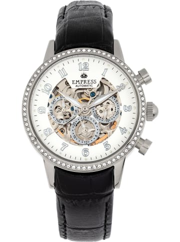 Empress Automatikuhr "Beatrice" in Schwarz/ Silber