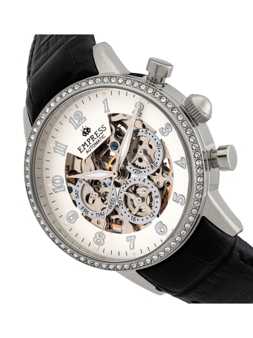 Empress Automatikuhr "Beatrice" in Schwarz/ Silber