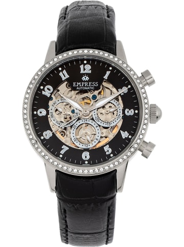 Empress Automatikuhr "Beatrice" in Schwarz/ Silber