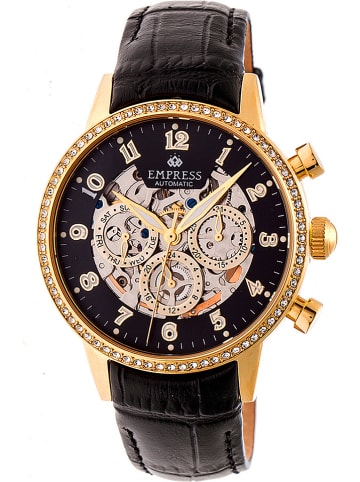 Empress Automatikuhr "Beatrice" in Schwarz/ Gold