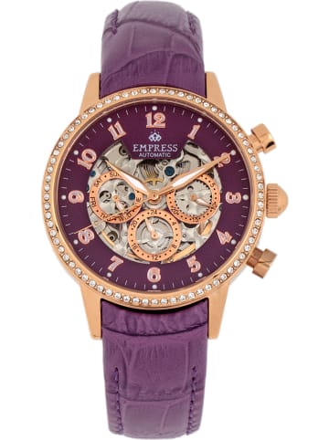 Empress Automatisch horloge "Beatrice" paars/roségoudkleurig