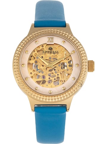 Empress Automatisch horloge "Alice" blauw/goudkleurig/beige