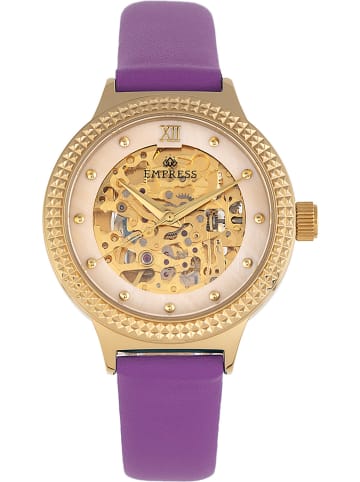 Empress Automatisch horloge "Alice" paars/goudkleurig/beige