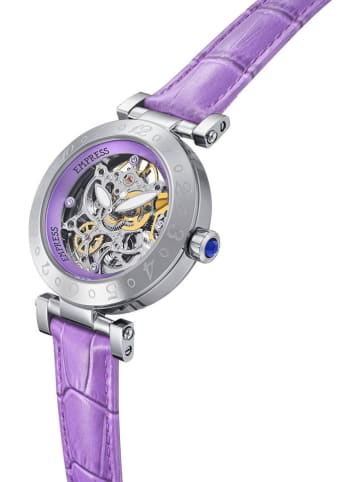 Empress Zegarek automatyczny "Theodora" w kolorze srebrno-fioletowym