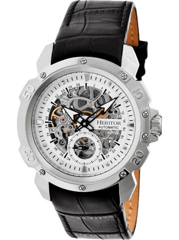 Heritor Automatikuhr "Conrad" in Schwarz/ Silber