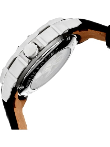 Heritor Automatisch horloge "Conrad" zwart/zilverkleurig