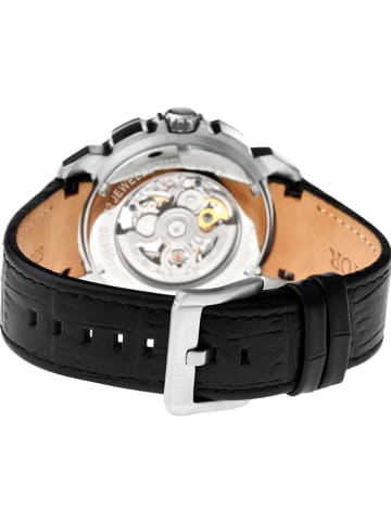 Heritor Automatikuhr "Conrad" in Schwarz/ Silber