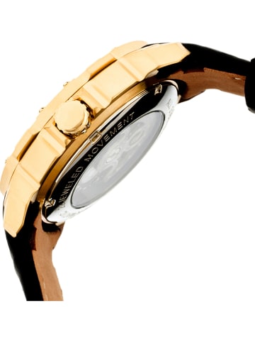 Heritor Automatisch horloge "Conrad" zwart/goudkleurig