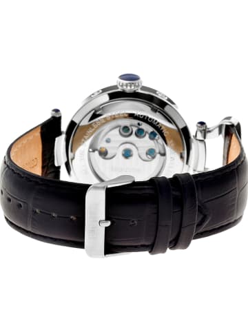 Heritor Automatikuhr "Ganzi" in Schwarz/ Silber/ Weiß