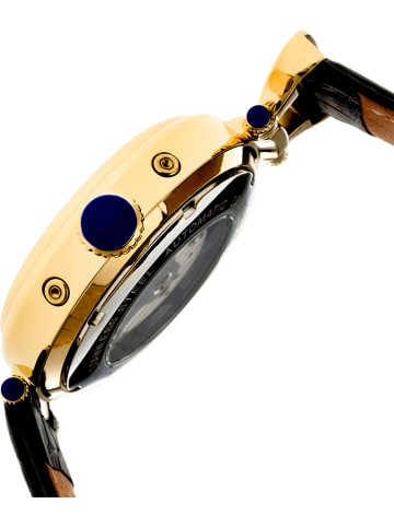 Heritor Automatisch horloge "Ganzi" zwart/goudkleurig