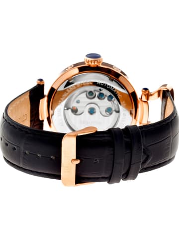 Heritor Automatikuhr "Ganzi" in Schwarz/ Roségold