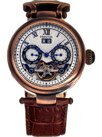 Heritor Automatisch horloge "Ganzi" bruin/wit
