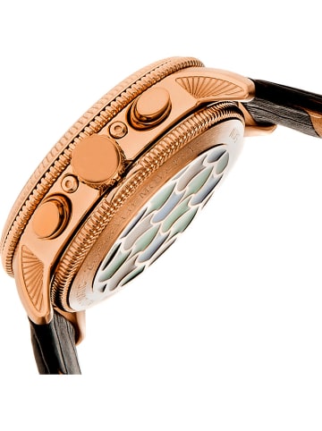 Heritor Automatisch horloge "Aura" zwart/roségoudkleurig