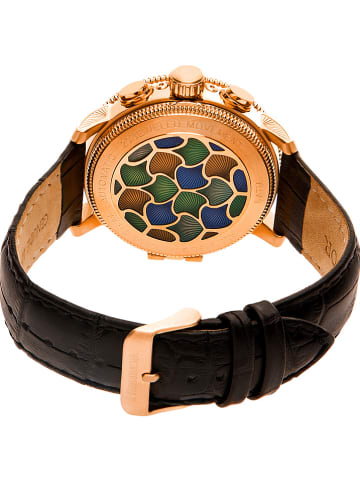 Heritor Automatikuhr "Aura" in Schwarz/ Roségold