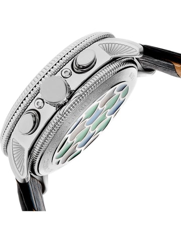 Heritor Automatikuhr "Aura" in Schwarz/ Silber